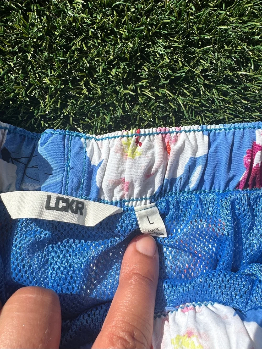 Men's Blue Floral Swim Shorts